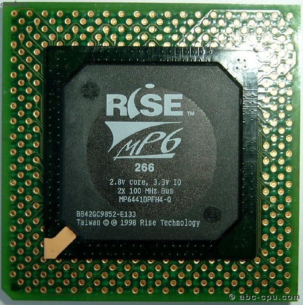Rise mP6 266 2x100MHz 1998
