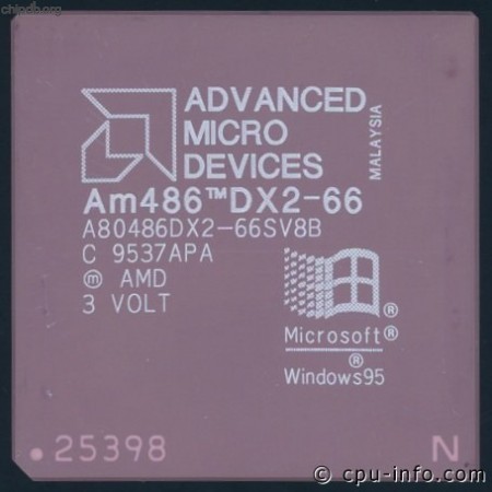AMD A80486DX2-66 SV8B N in corner