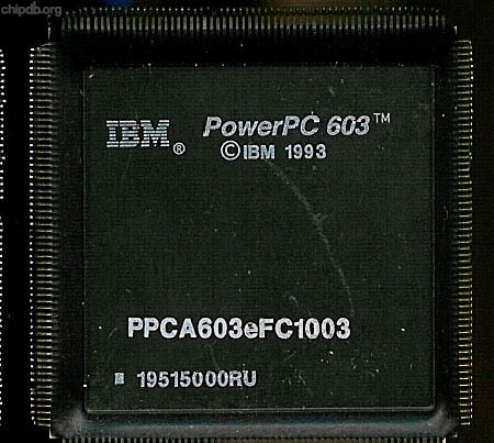 IBM PowerPC PPCA603eFC1003 diff print