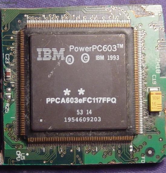 IBM PowerPC PPCA603eFC117FPQ diff print