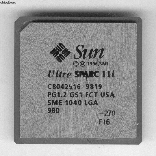 Sun UltraSPARCIIi SME1040 LGA 270MHz