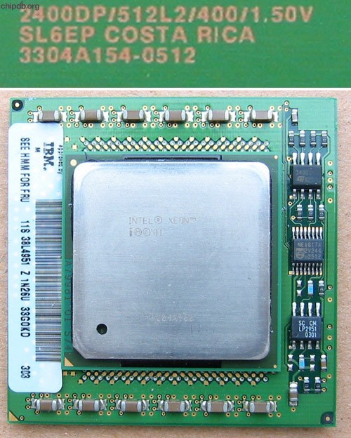 Intel Pentium 4 Xeon 2400DP/512L2/400/1.50V SL6EP