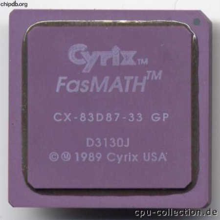 Cyrix CX-83D87-33-GP