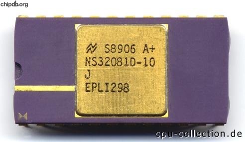 National Semiconductor NS32081D-10 diff print