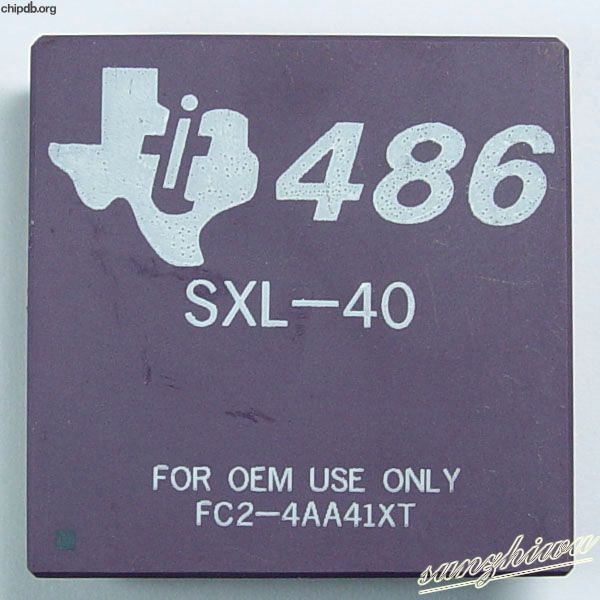 Texas Instruments 486 SXL-40 diff print