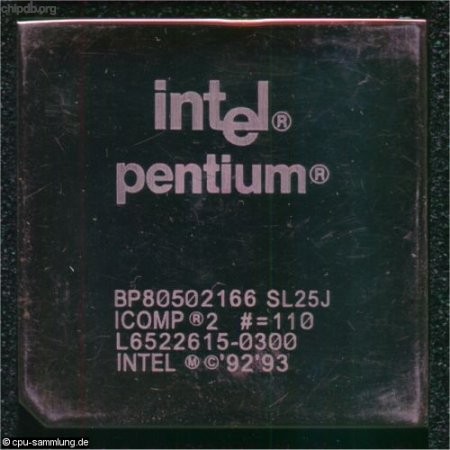 Intel Pentium BP80502166 SL25J FAKE