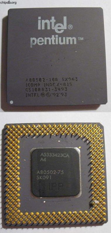 Intel Pentium A80502-100 SX963 FAKE