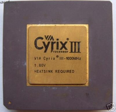 Cyrix VIA C3 1000Mhz FAKE