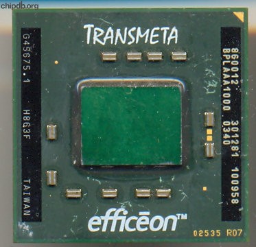 Transmeta Efficeon TM8600 860012 old logo