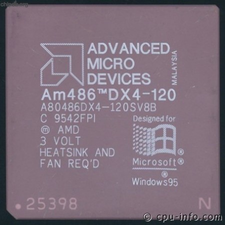 AMD A80486DX4-120SV8B N corner