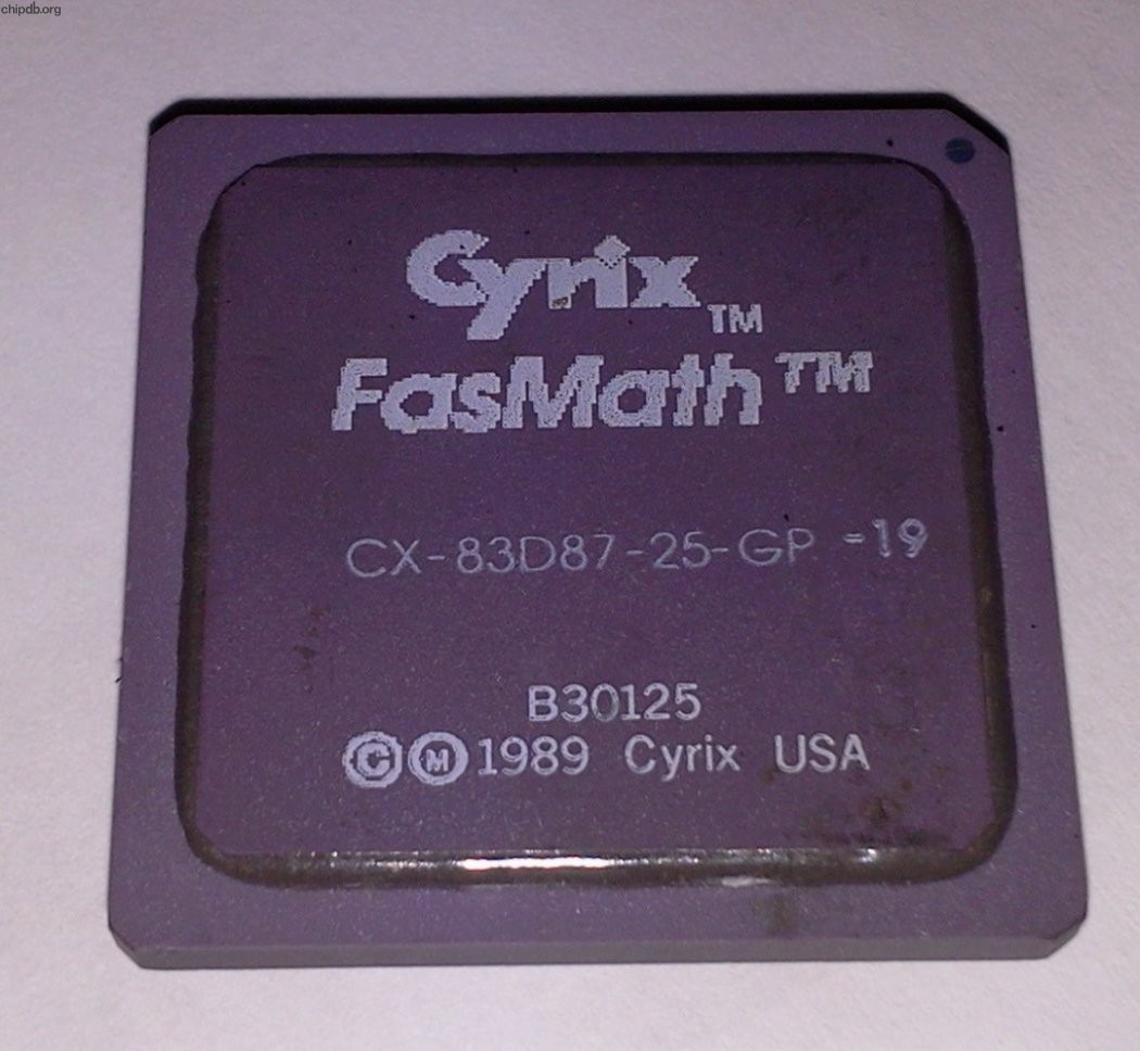 Cyrix CX83D87-25-GP-19