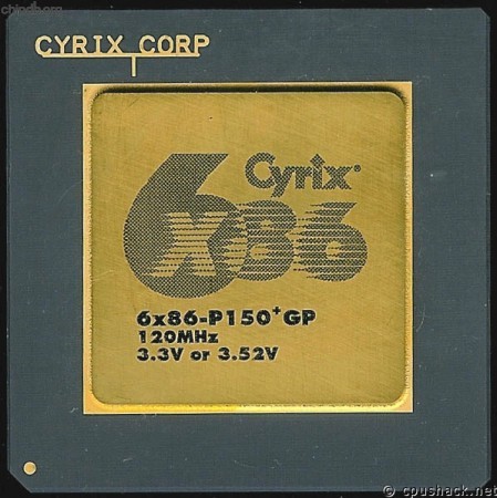 Cyrix 6x86-P150+GP 3.3V or 3.52V
