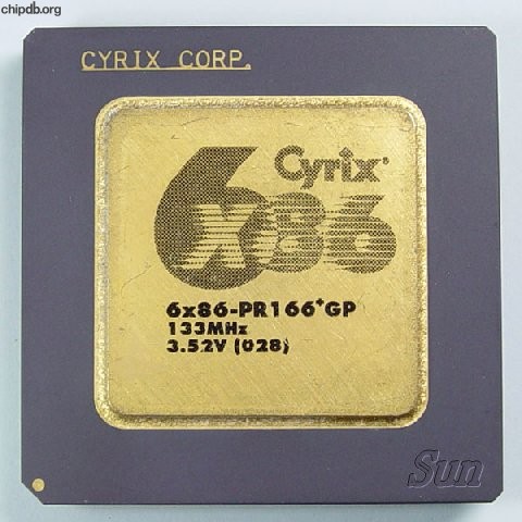Cyrix 6x86-P166+GP 3.52V (028) CYRIX CORP underline