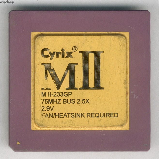 Cyrix MII-233GP 75MHz bus