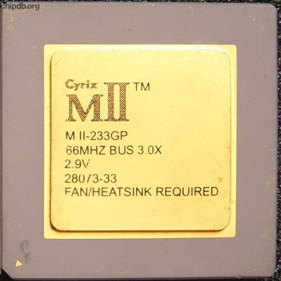 Cyrix MII-233GP 66MHz bus smallest logo
