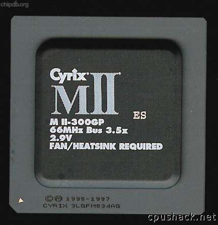 Cyrix MII-300GP blacktop ES