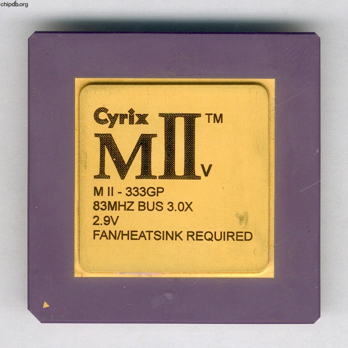 Cyrix MIIv-333GP 83 MHz bus