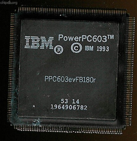 IBM PowerPC PPC603evFB180r diff print