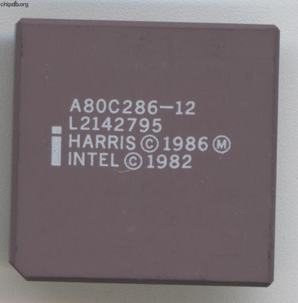Intel A80C286-12 Copyright Harris Intel
