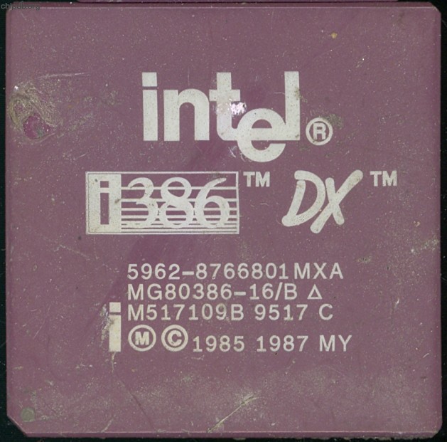 Intel MG80386-16/B 5962-8766801MXA