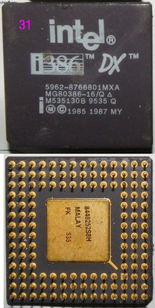 Intel MG80386-16Q 5962-8766801MXA