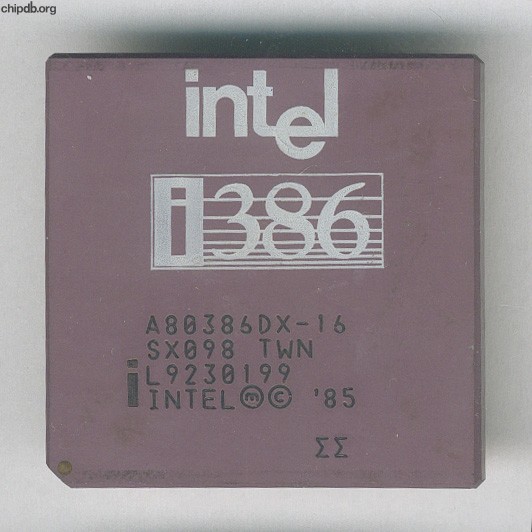 Intel A80386DX-16 SX098 TWN