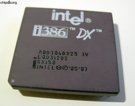 Intel A80386DX25 IV SX158