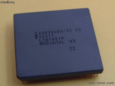Intel A80386DX-33 IV SX211 no logo