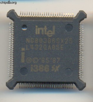 Intel NG80386SX25 brown print