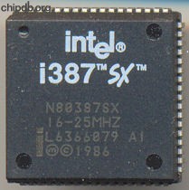 Intel N80387SX 16-25 MHZ no parenthesis
