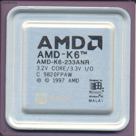AMD AMD-K6-233ANR rev C etched speed