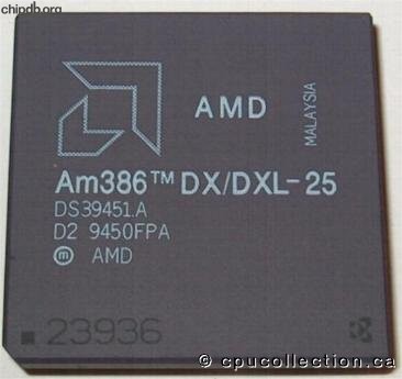 AMD A80386DX/DXL-25 rev D2