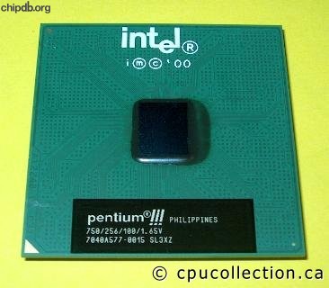 Intel Pentium III 750/256/100/1.65V SL3XZ