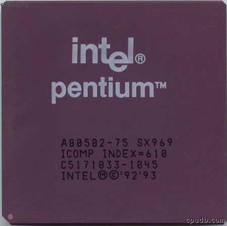 Intel Pentium A80502-75 SX969 pentium TM