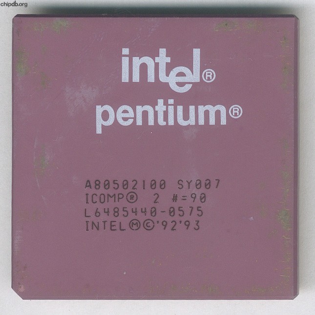 Intel Pentium A80502100 SY007 with ICOMP 2