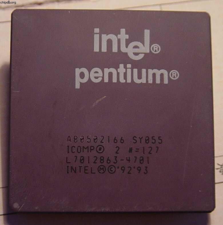 Intel Pentium A80502166 SY055 ICOMP 2