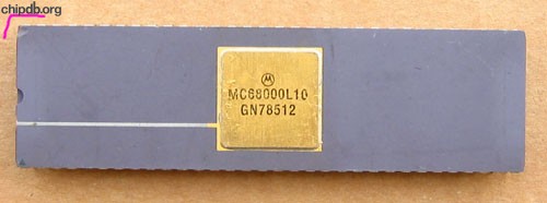 Motorola MC68000L10 print on lid