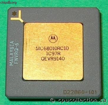 Motorola MC68010RC10 star in corner