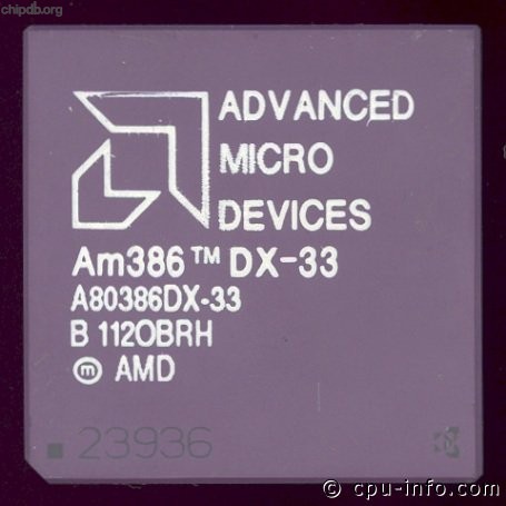 AMD A80386DX-33 rev B diff print