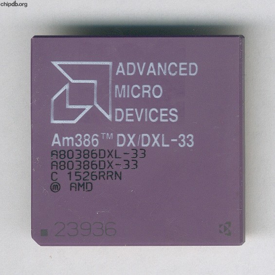 AMD A80386DX DXL-33 rev C black print