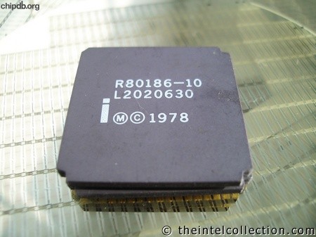 Intel R80186-10 white print