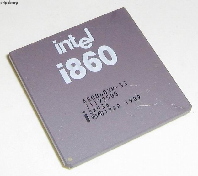 Intel i860 A80860XR-33 SX436 diff print