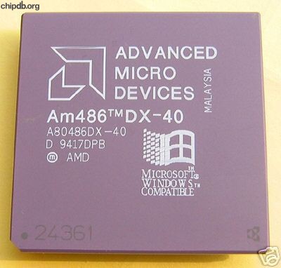AMD A80486DX-40 rev D diff print MALAYSIA