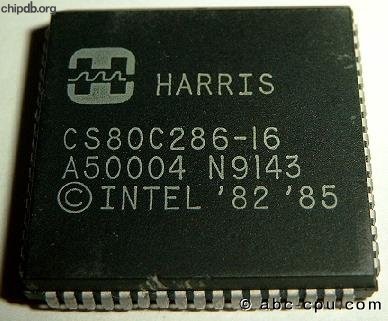 Harris CS80C286-16 diff font print