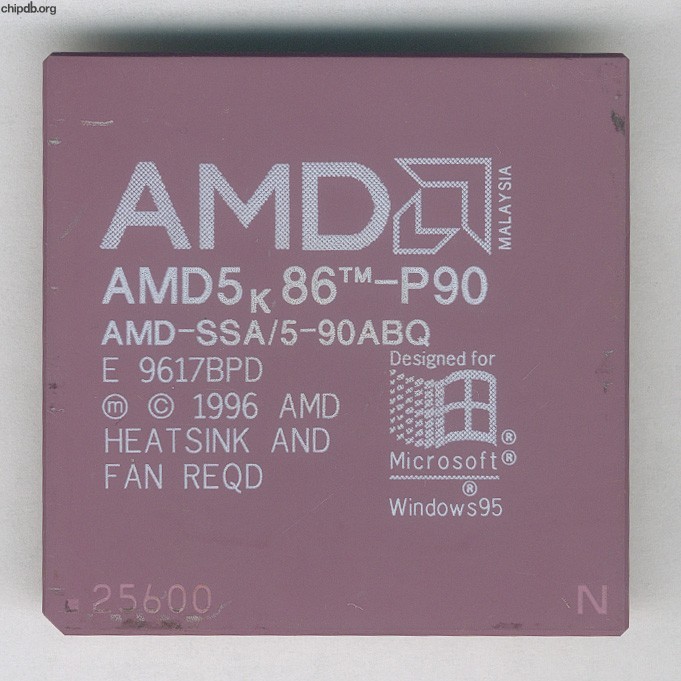 AMD AMD-SSA/5-90ABQ with N in corner