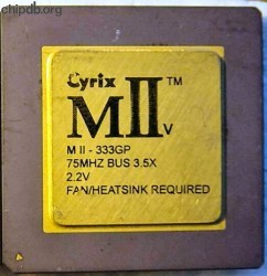 Cyrix MIIv-333GP 75 MHz bus 2.2V