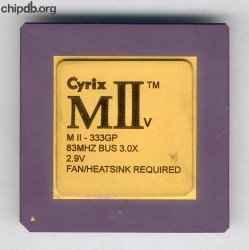Cyrix MIIv-333GP 83 MHz bus