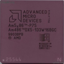 AMD Am486-DX5-133W16BGC engraved