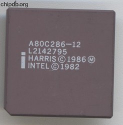 Intel A80C286-12 Copyright Harris Intel