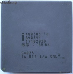 Intel A80386-16 SX025 16 BIT S/W ONLY